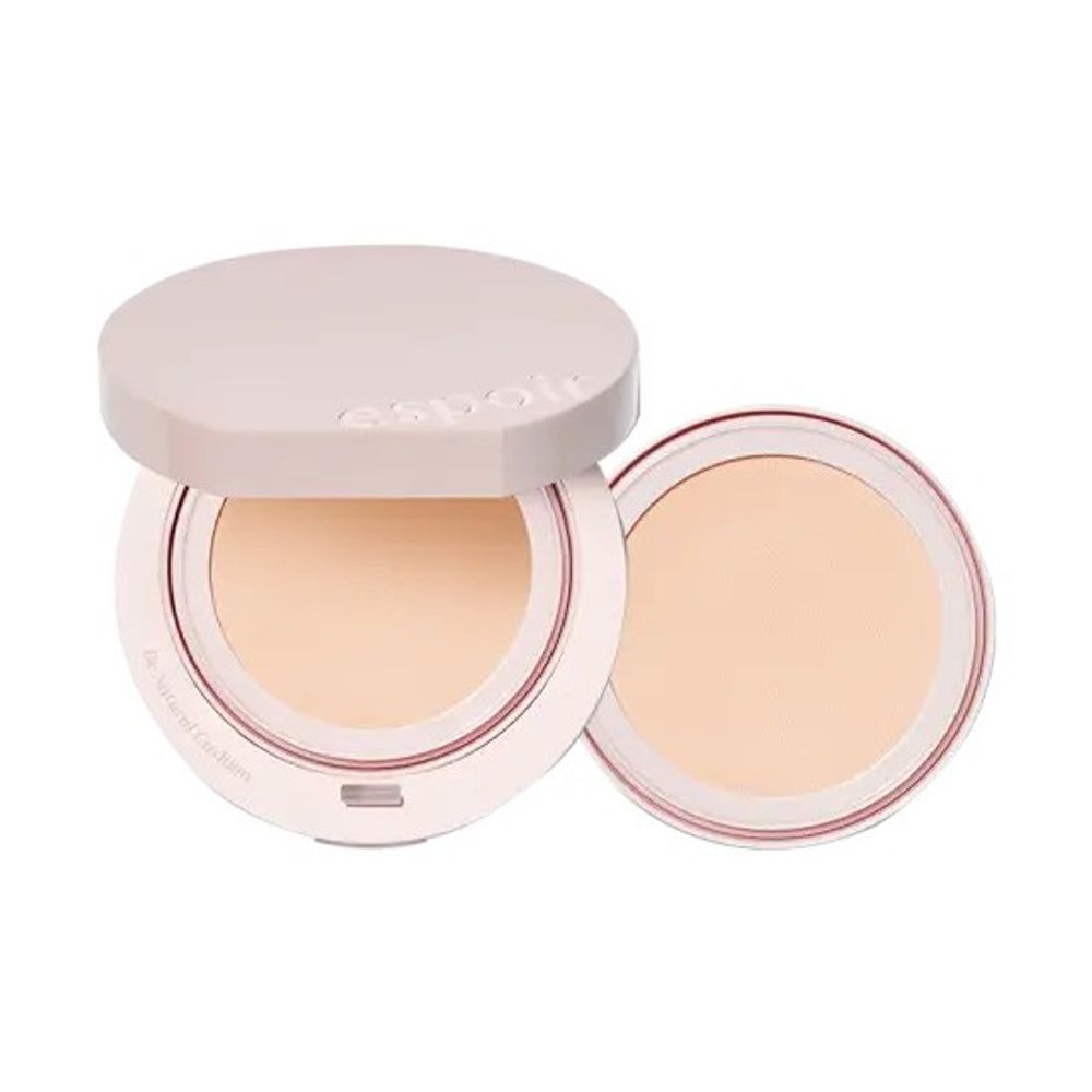 espoir Be Natural Cushion SPF50+/PA++++ (Refill Included) – Lightweight Gel-Cream Cushion with Micro Coverage, Vegan Skincare _ Made in KOREA